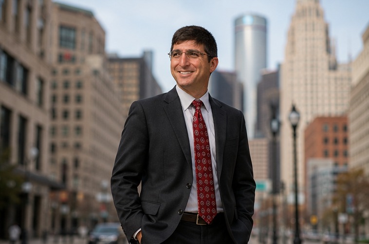 Attorney Solomon Radner in downtown Detroit